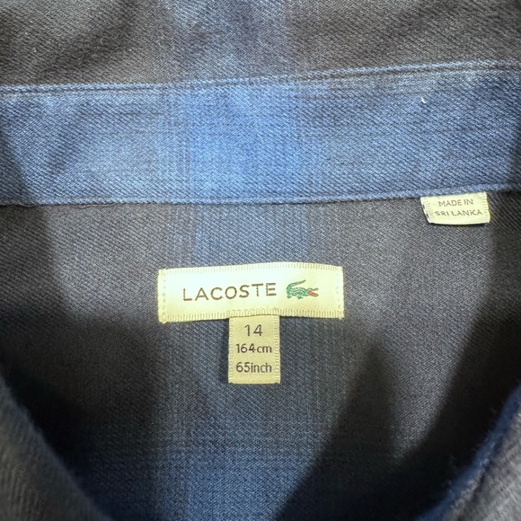 Lacoste Kids' Plaid Flannel Overshirt - Picture 6 of 10